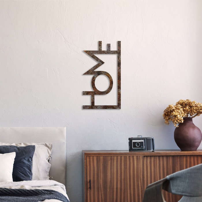 Wallity Rusty Home Escultura de Pared de Metal Antiquation Wallity Rusty Home Escultura de Pared de Metal Antiquation